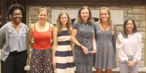 Dr. Bronner with four of our undergraduate Ribble awardees